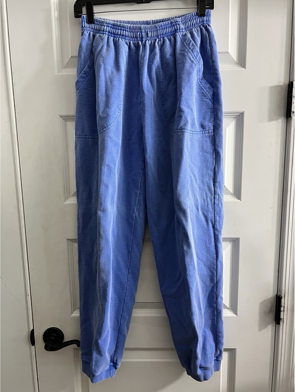 Vintage Fresh Produce Women’s Sweat Pants Sz S French Terry Blue Elastic Waist